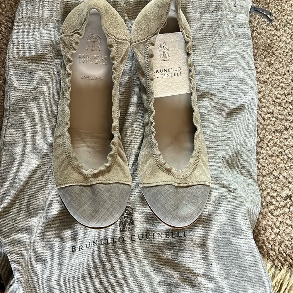 Brunello Cucinelli suede Ballet Flats US size 6.5